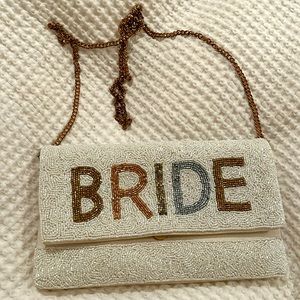 Bride beaded crossbody/clutch!